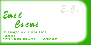 emil csemi business card